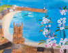 St Ives Harbour with Blossom